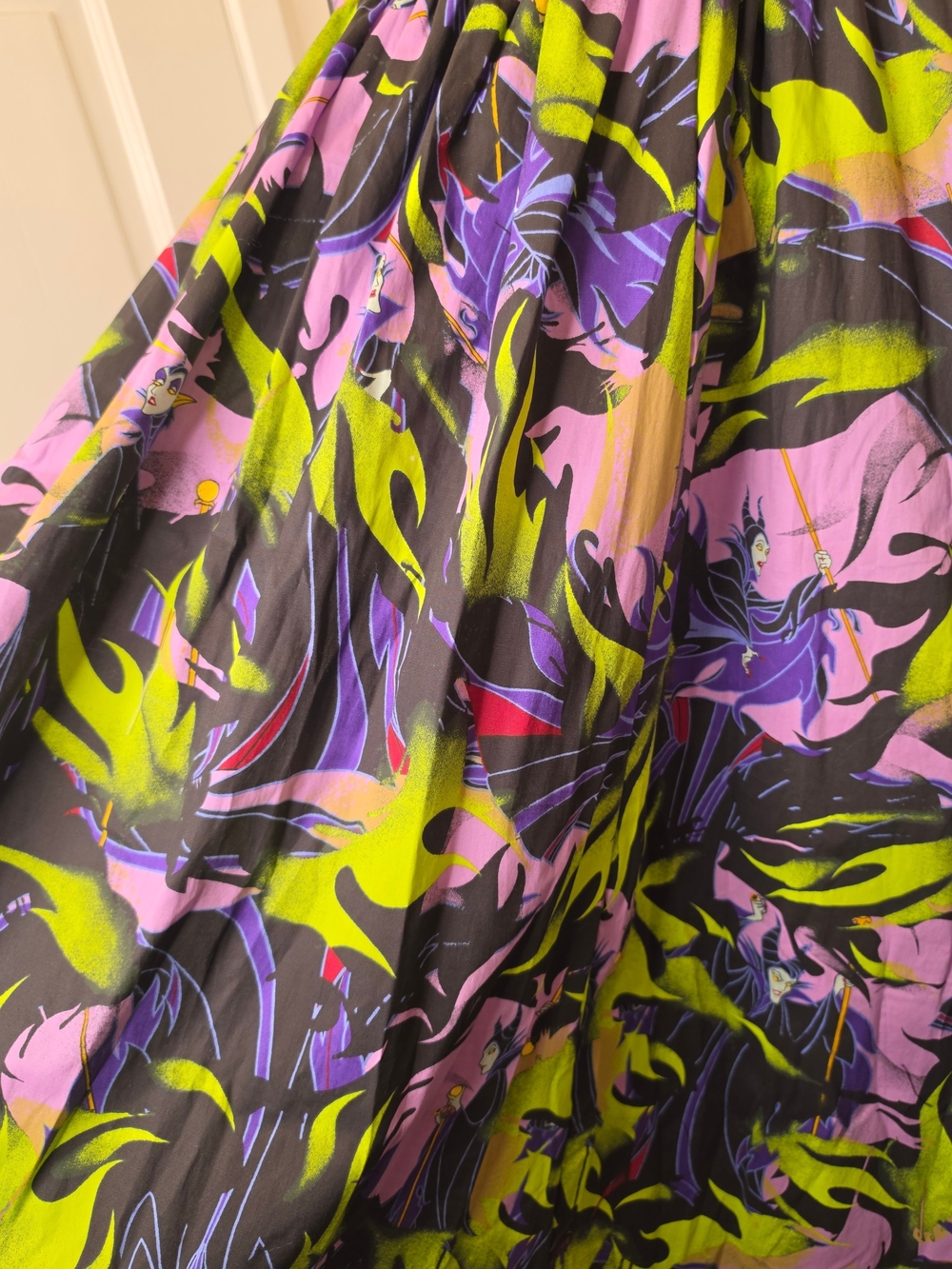 torrid maleficent Sleeping beauty VILLAINS Floral Fit-and-Flare Mid Dress - Picture 5 of 13